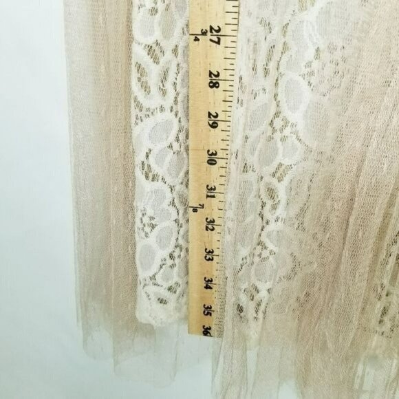 Ryu Modcloth Time & Grace Dress in Champagne Whimsical Romantic Lace Bow Size S‎ - Picture 11 of 12